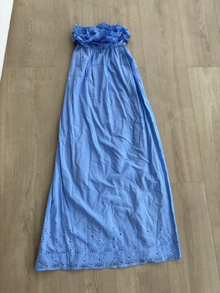 Vestiti: Maxikleid Damen Grösse 36 blau Baumwolle  – Usato da Däniken SO venduto da NBdesign 1