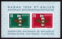 1959_W38_SONDERBLOCK_NABAG ST. GALLEN ! **
