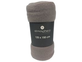 ATMOSPHERA Fleece-Decke Mausgrau