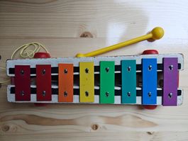 Yylophon Fisher Price, auf Rolle Holz, Länge 35cm