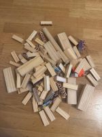 Holz Jenga mit Muster, Gebraucht, Tolles Familienspiel!