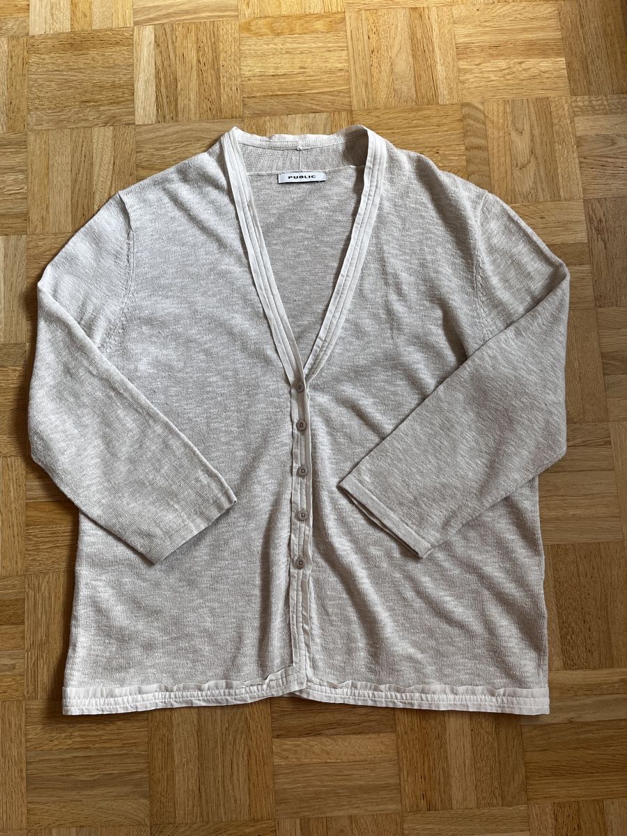 Jacken: PUBLIC Strickjacke beige Gr. 40 Leinen-Mix – Gebraucht aus Zürich von Kleanthy 4
