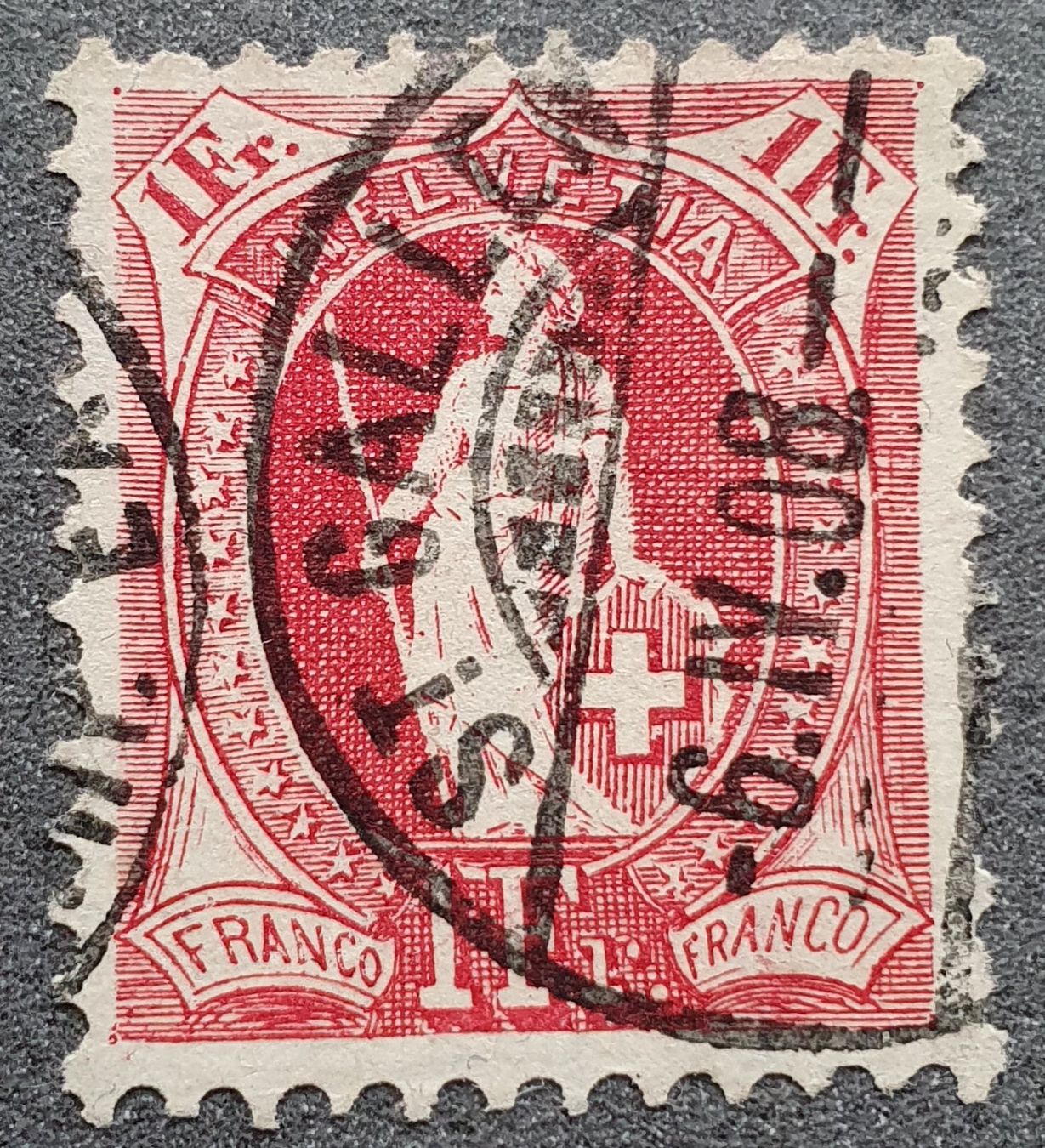 Tutti i francobolli: Stehende Helvetia St. Gallen 99A Kat. 20.- – Usato da Balgach venduto da SIMEON27
