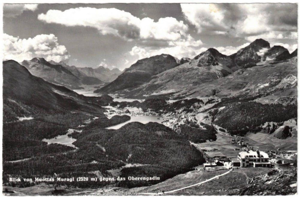 Cartoline postali: St. Moritz - Standseilbahn Muottas Muragl Bergstation – Usato da Binningen venduto da Mountainrider