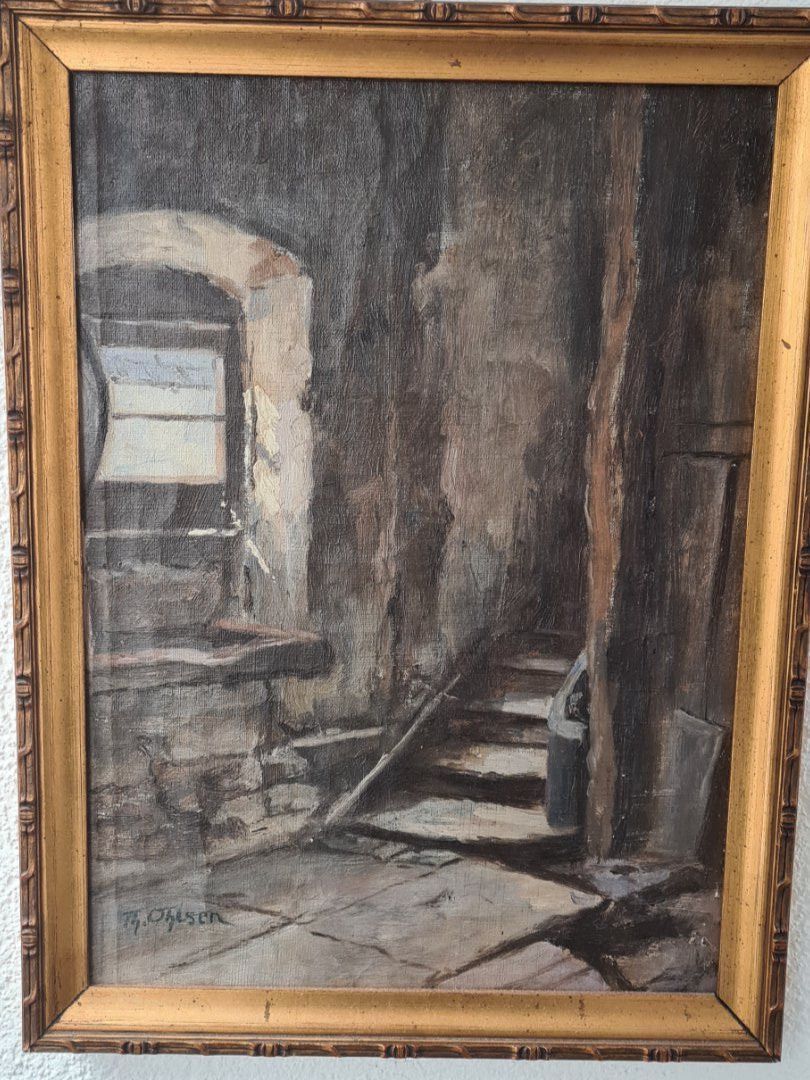 Dipinti: Orginal Gemälde th. Olsen 1854-1932 – Usato da Seengen venduto da storm24