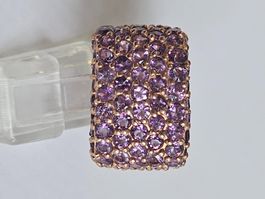 Ring Damen Grösse 58 Amethyste Rosévergoldet neu