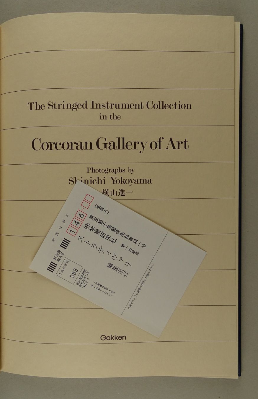Bücher: THE STRINGED INSTRUMENT COLLECTION IN THE CORCORAN GALLERY – Gebraucht aus Grüningen von Kartensammler 2