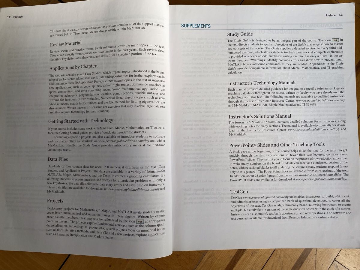 Libri: Linear Algebra and its Applications von David C. Lay – Usato da Rorschach venduto da Fliegenflieger 7