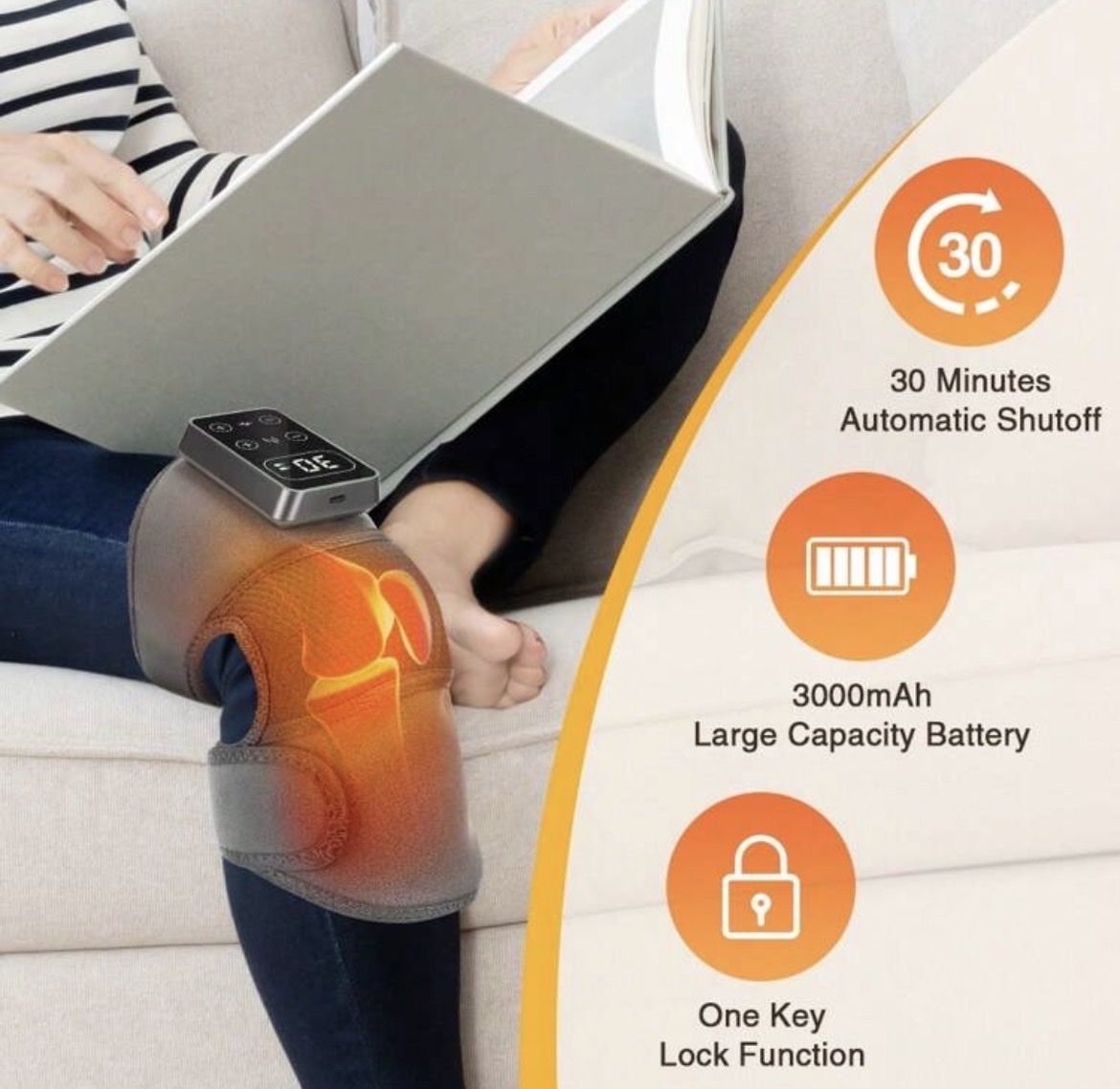 Attrezzature mediche: Kniebandage mit Massage- Heizfunktion – Nuovo e nell'imballaggio originale da Emmenbrücke venduto da ShopDirect 5
