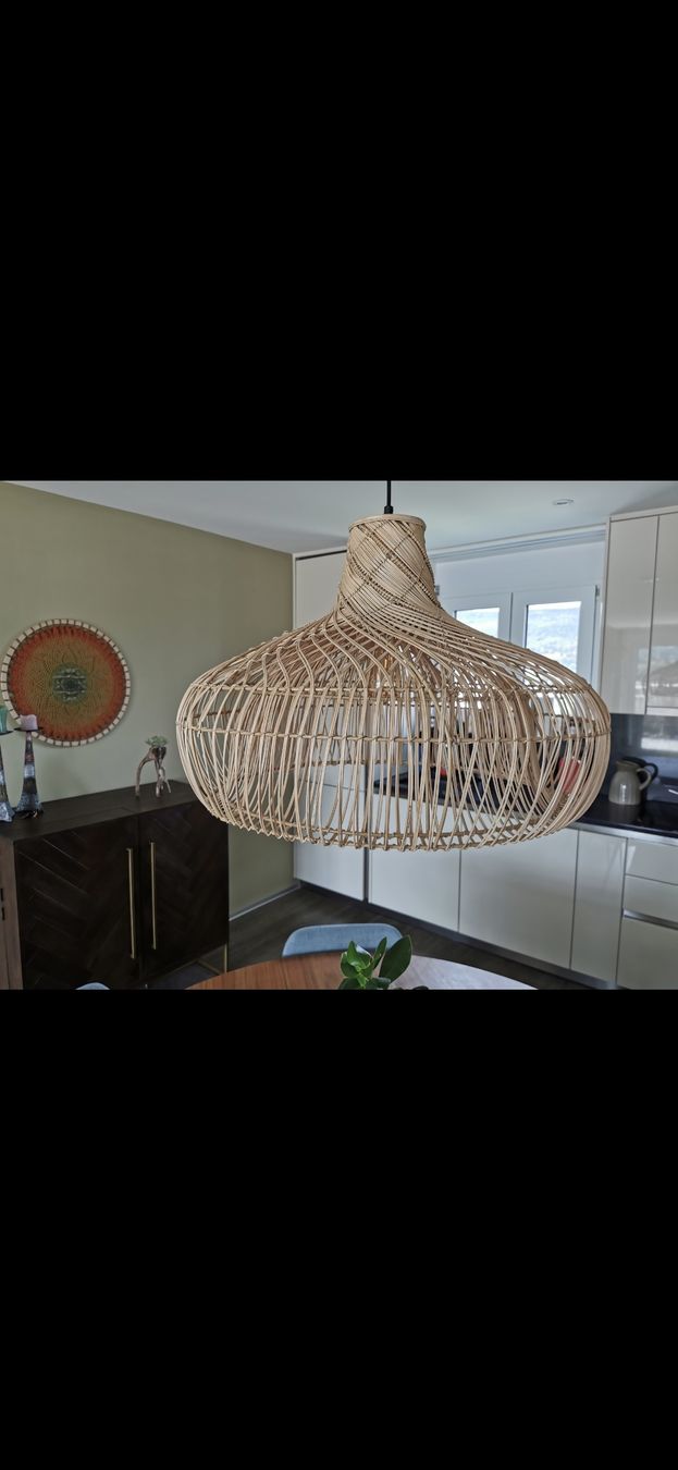 Lampadari & plafoniere: Large Woven Rattan Pendant Lamp Light Shade E27 Socket  – Usato da Zürich venduto da sla_5rwh 3