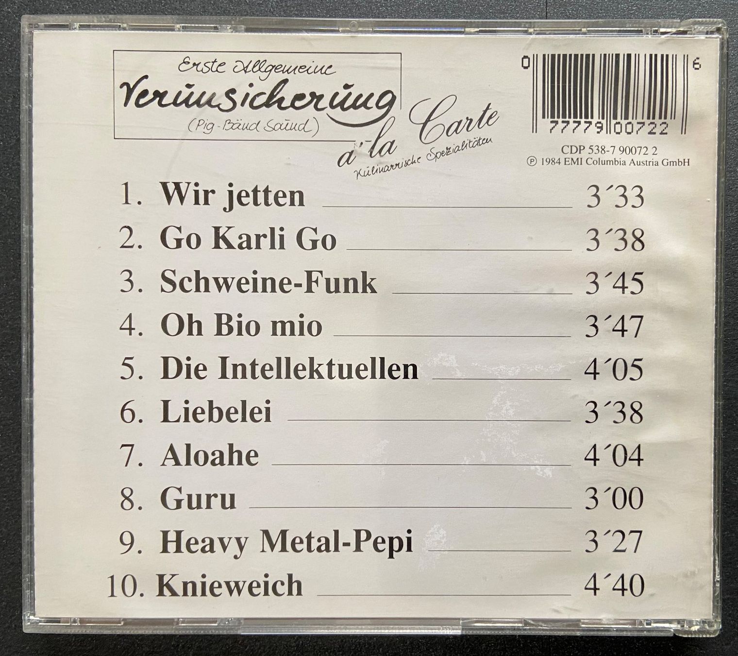 CD: CD EAV  «à la Carte» – Usato da Böckten venduto da Hansi36 2