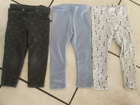 3 wärmere Leggings Mädchen Gr.92 