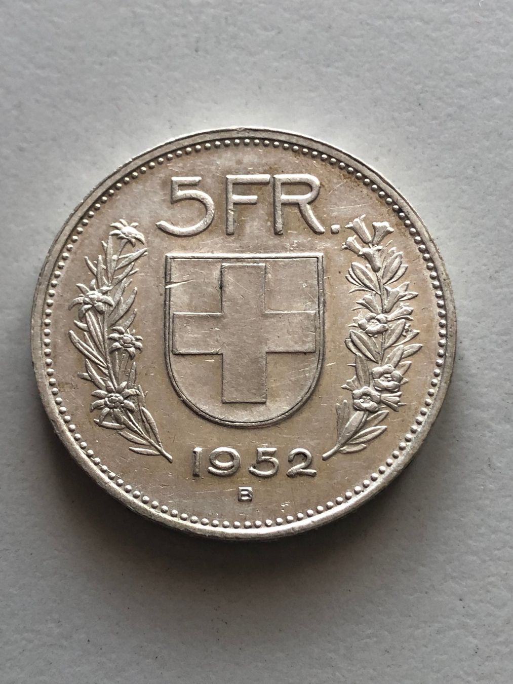 Tutti le monete: 5 Fr. 1952 – Usato da Schötz venduto da Odpa