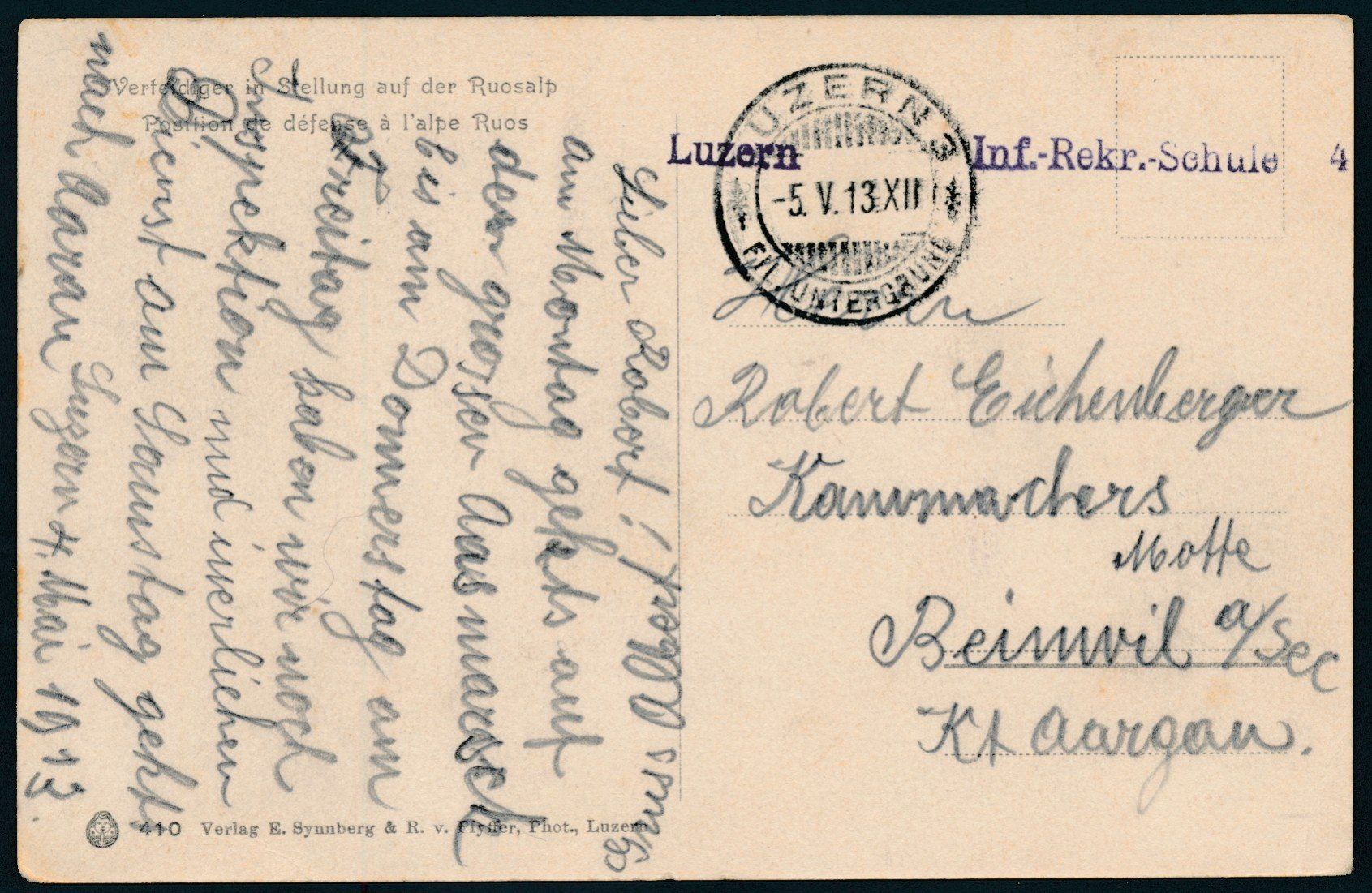 Ansichtskarten: AK: Infanterie auf der Ruosal – Gebraucht aus Bonau von Profila3 1