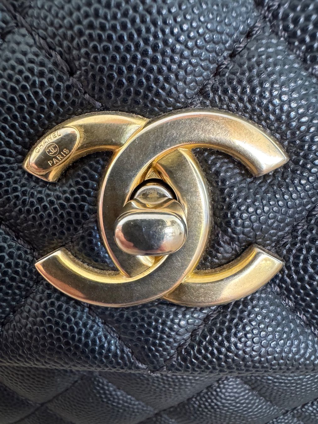 Chanel Borse da donna: Chanel Coco Handle Leder Handtasche schwarz – Usato da Kloten venduto da mybestbrands 2