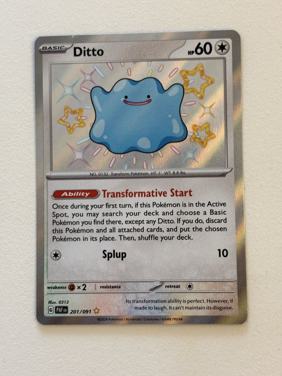 Pokémon Carte collezionabili: Carte Pokémon DITTO paf 201 – Nuovo (secondo la descrizione) da lausanne venduto da helderj