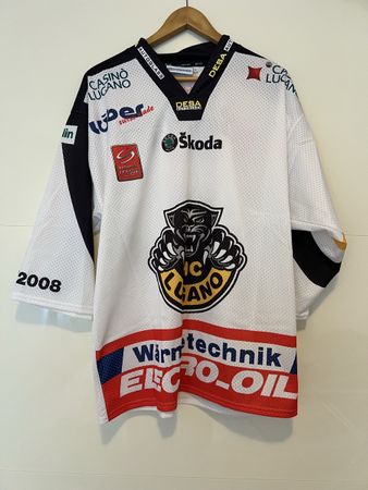 HC Lugano Maglia Originale 2007/08 Vintage Hockey S