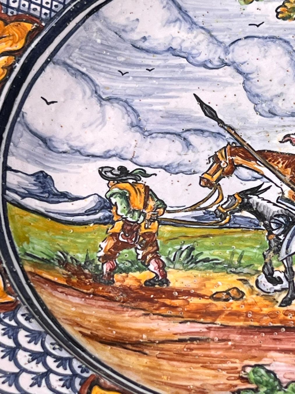 Teller: Vintage Spanish Don Quixote ceramic wall plate – Gebraucht aus Lausanne von NYC67 3