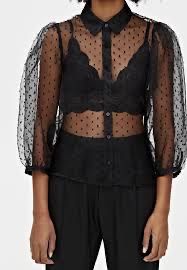 Pull&Bear Camicette: Chemise transparente noire Pull&Bear taille M neuve – Nuovo e nell'imballaggio originale da Vuadens venduto da Nina11 7
