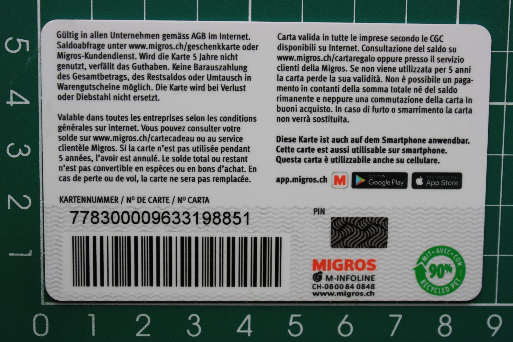 Cartes: geschenkkarte – D'occasion à Laupen BE par Gufi57 1