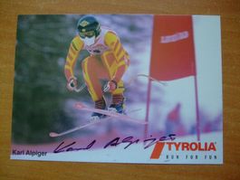KARL ALPIGER (CH) SKISTAR AUTOGRAMMKARTE