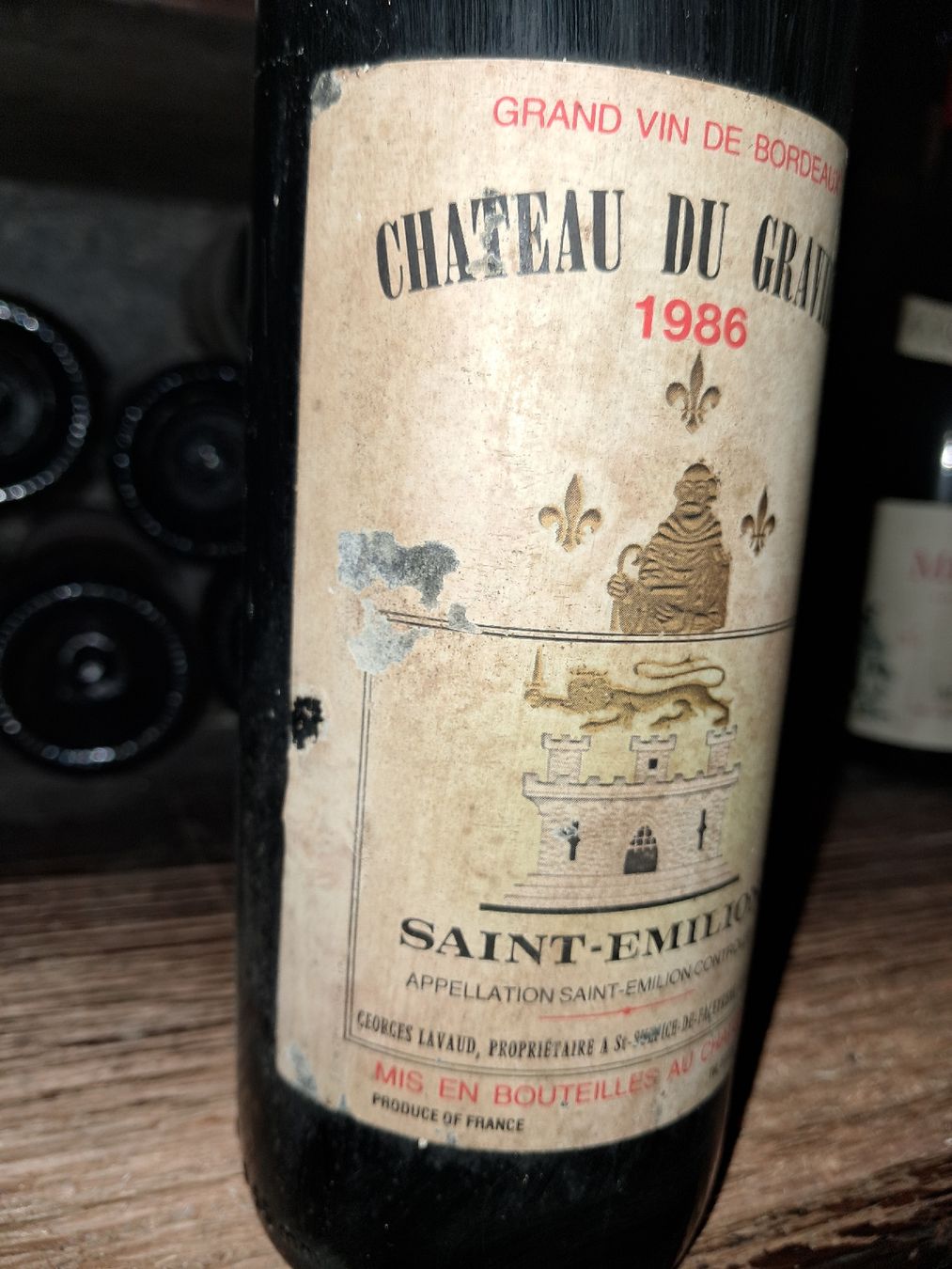 Vino: Château du Gravillon Saint-Émilion 1986 – Nuovo e nell'imballaggio originale da Le locle venduto da juliensaran 2