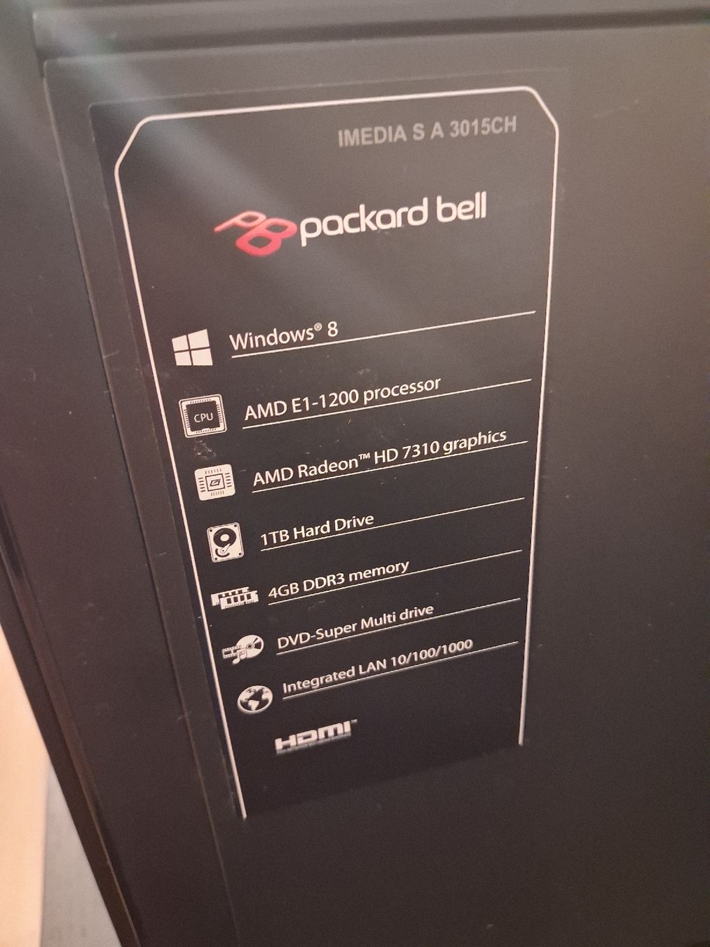 Hewlett Packard PCs: PACKARD BELL DESKTOP PC IMEDIA S3015CH | SLIM-TOWER COMPUTER – Defekt aus Effretikon von SEMOUNA 5
