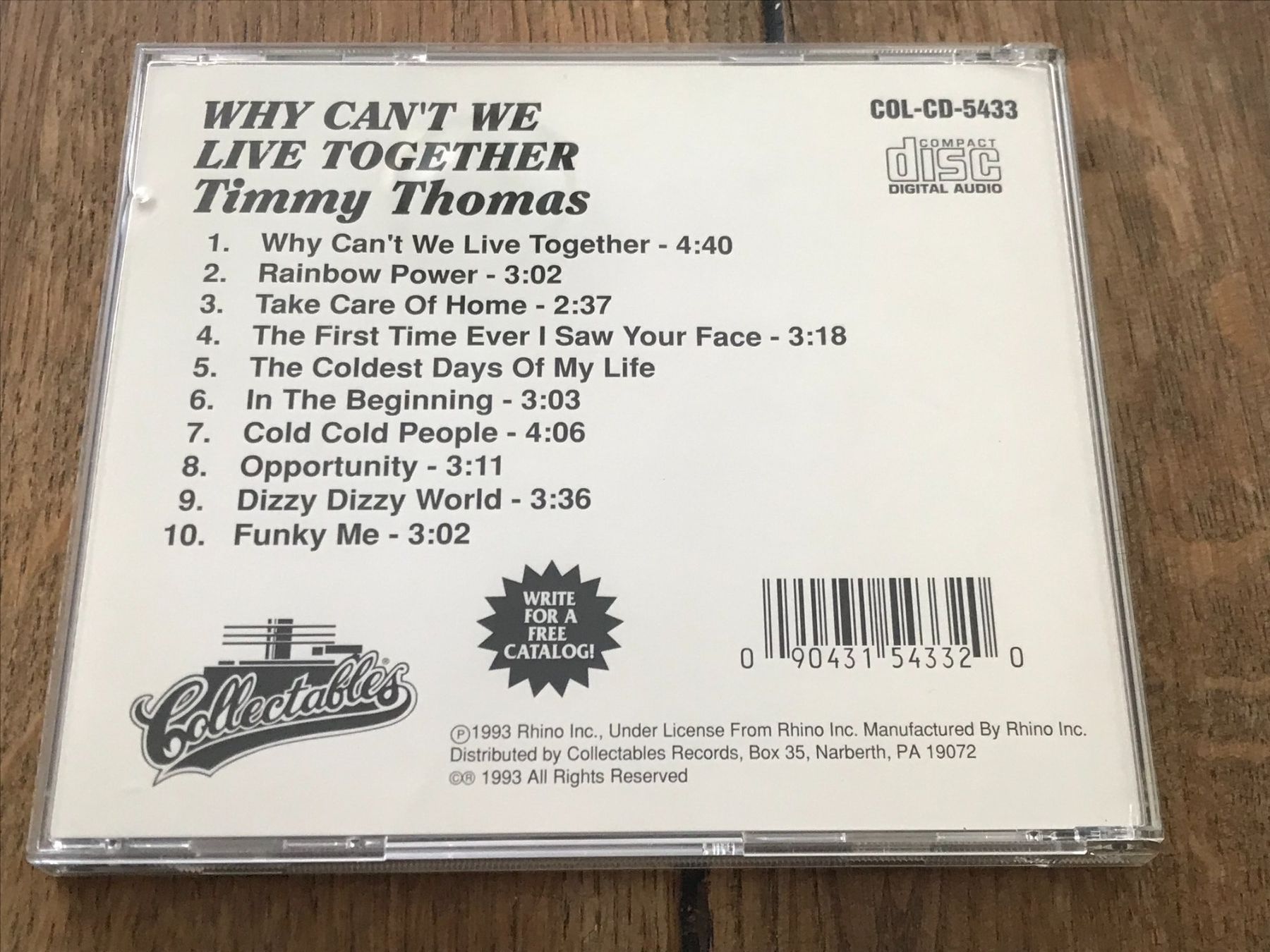 CD: TIMMY THOMAS - Why Can't We Live Together - Funk - CD – Usato da Buchs AG venduto da Archie 2