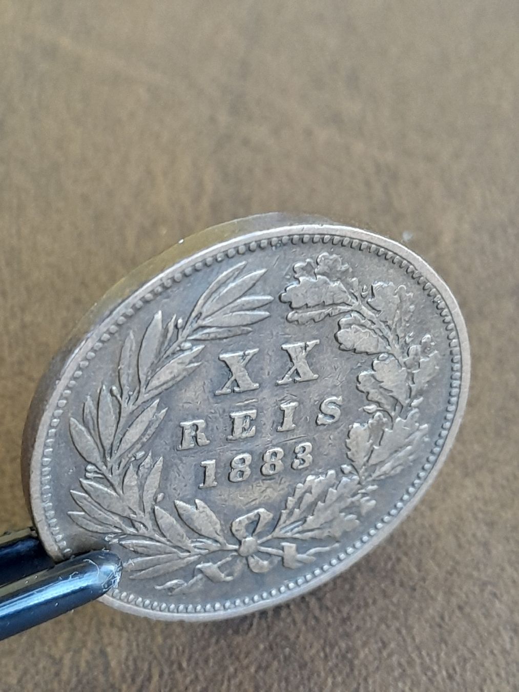 Alle Münzen: 20 Reis 1883 Portugal  – Gebraucht aus Basel von Basel_20 1