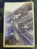 Antikes Photo auf Karton / Funiculaire Vevey - Bergbahn 1900