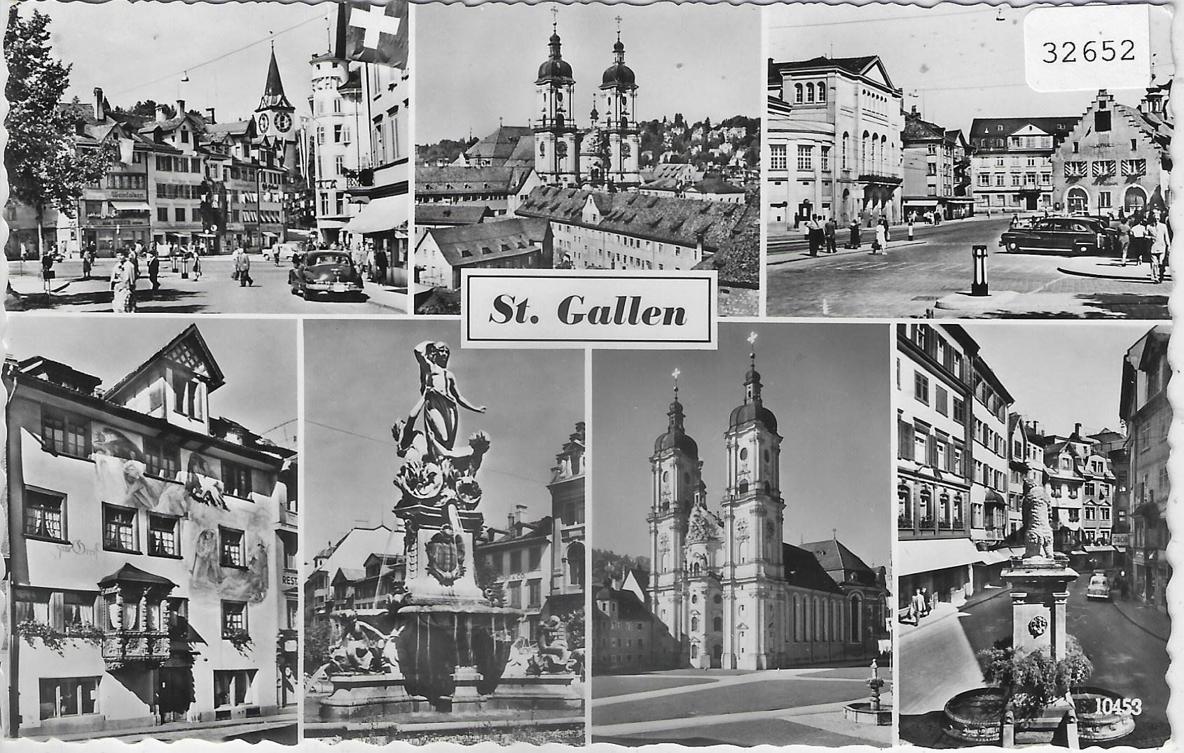 Cartoline postali: St. Gallen - Multiview – Usato da Ettingen venduto da Kartenplanet