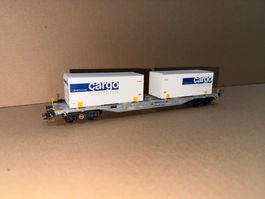 H0 Märklin 47096 - Container-Tragwagen-Set – Neuwertig