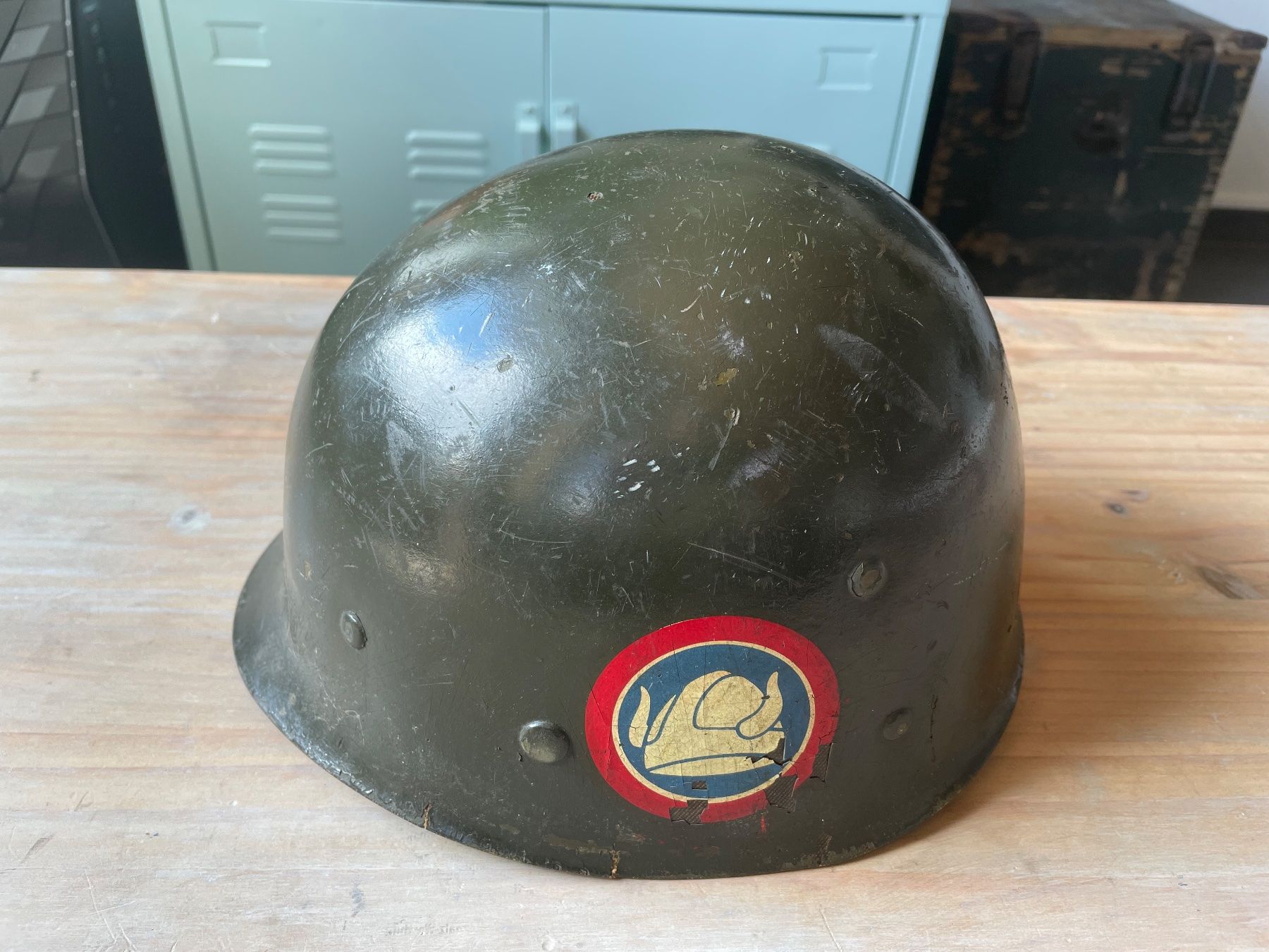 US Army Uniformi: Liner de casque USM1 WW2 US Army original – Usato da Oberbütschel venduto da Woodie2005