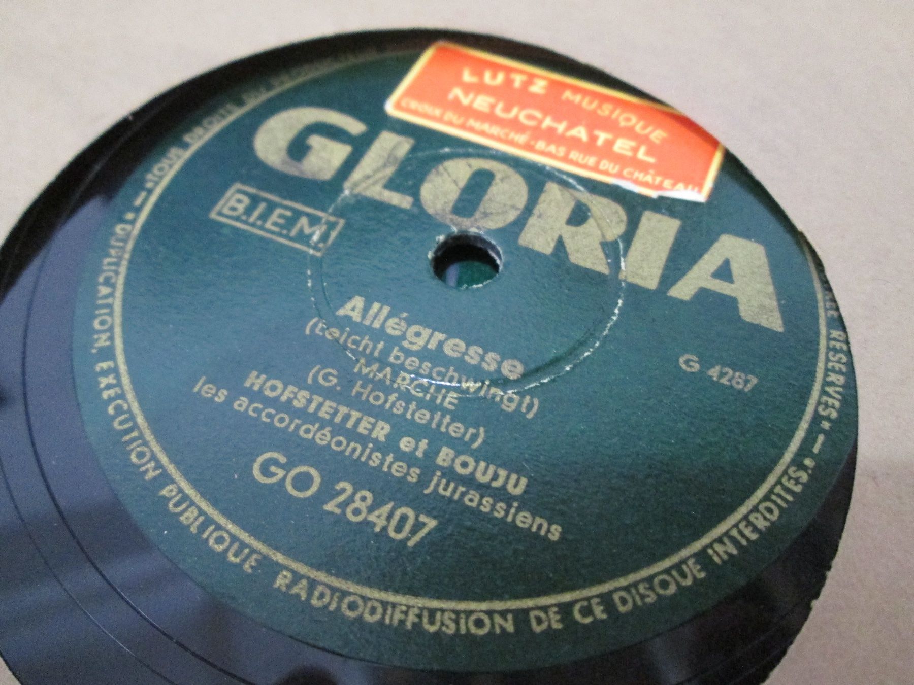 Schallplatten: DISQUES 78 TOURS – Gebraucht aus Lausanne von Leag 1