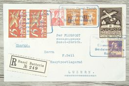 TR13 Enveloppe + Timbre Suisse 1939