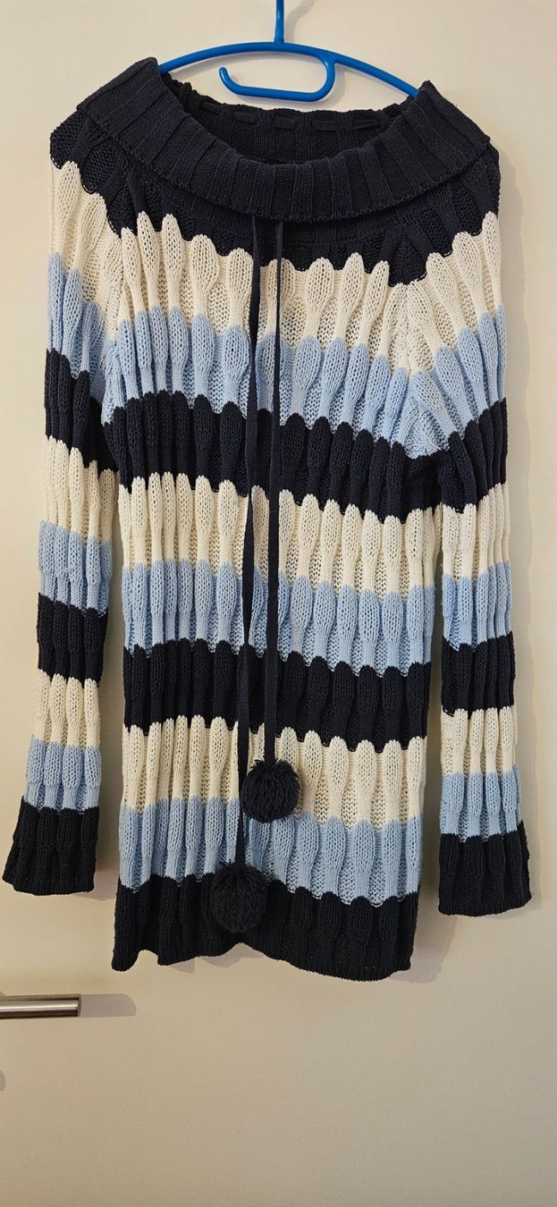 Maglioni & Felpe: Winterlicher Strickpulli Gr.44/46 Dunkel-&Hellblau mit Weiss – Usato da Zweidlen venduto da Shubli