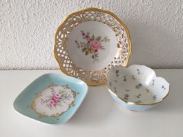 3 x vides-poche ou coupelles en porcelaine