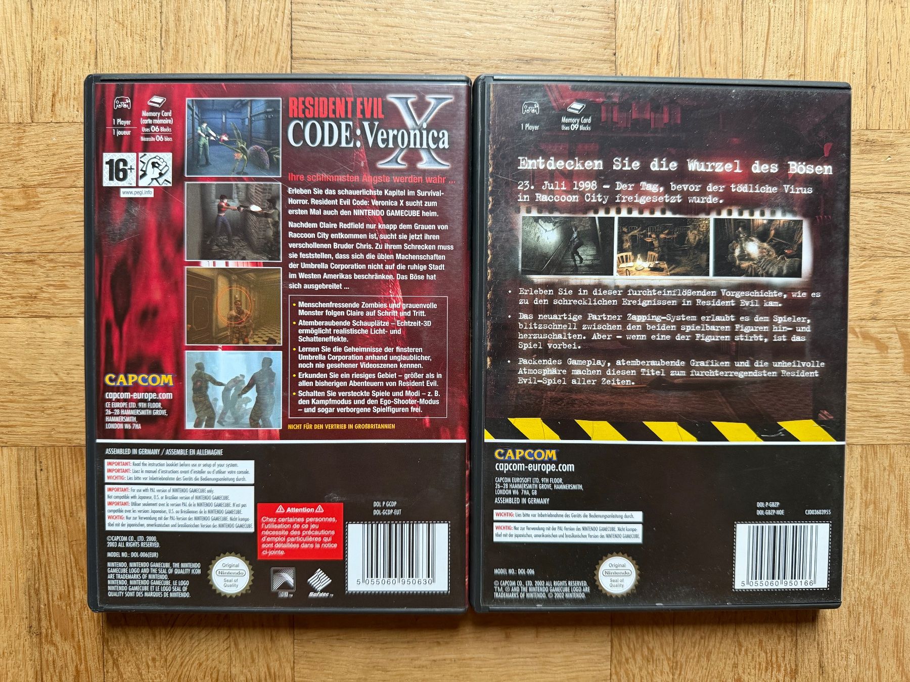 Nintendo Spiele: Gamecube: Resident Evil Code: Veronica und Zero – Gebraucht aus Adliswil von synchrot 1