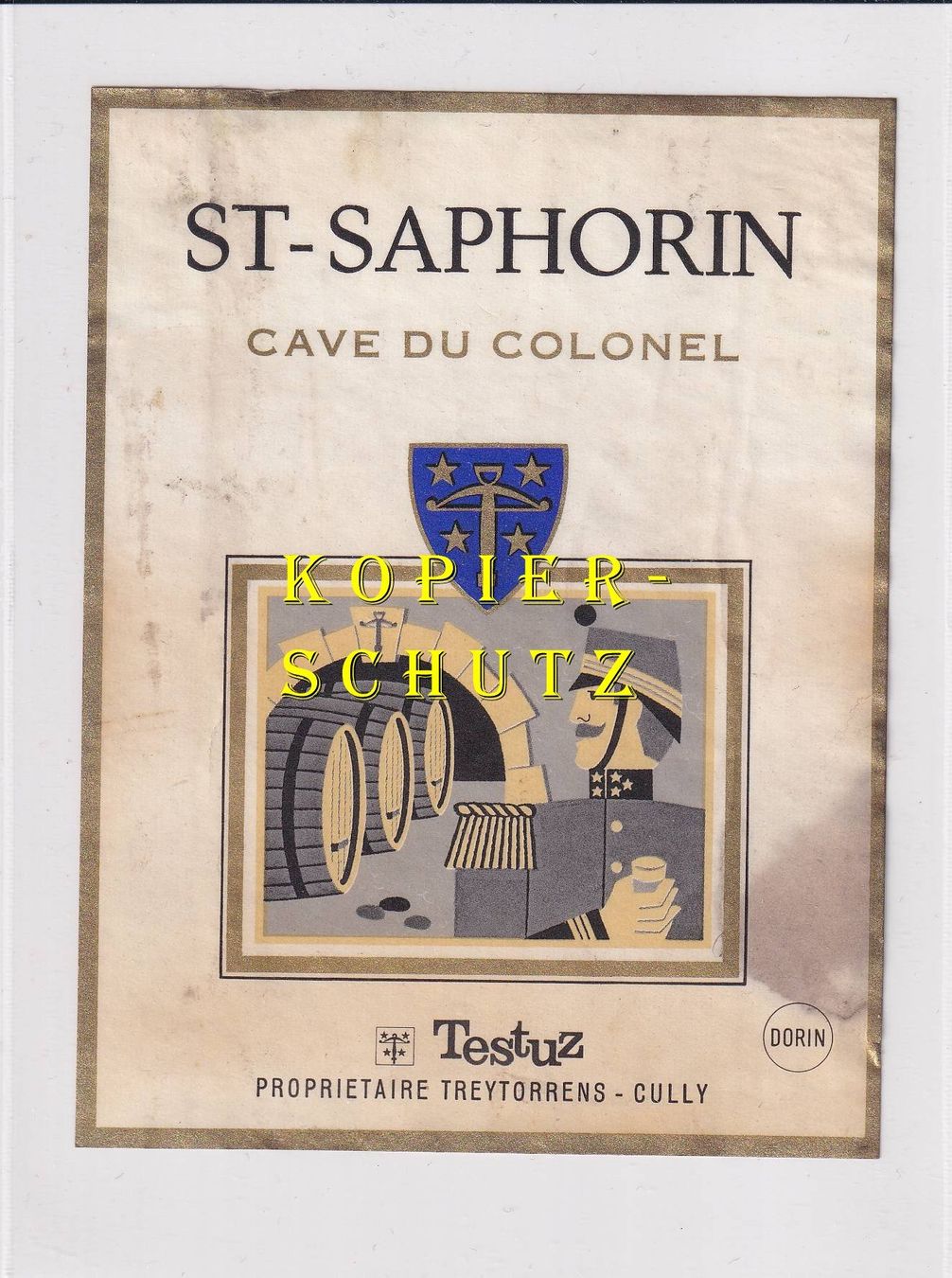 Carta: Etikette - St. Saphorin "Cave du Colonel" /bd – Usato da Hombrechtikon venduto da Rudolf07