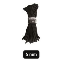 Zelt- und Tarp-Seil, 5 mm stark, schwarz