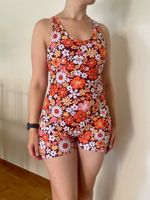 Einteilig geblümte orange Badeanzug gr. XL