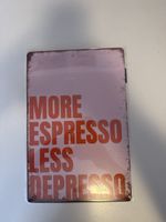 Metallschild "More Espresso, Less Depresso" – Neu!