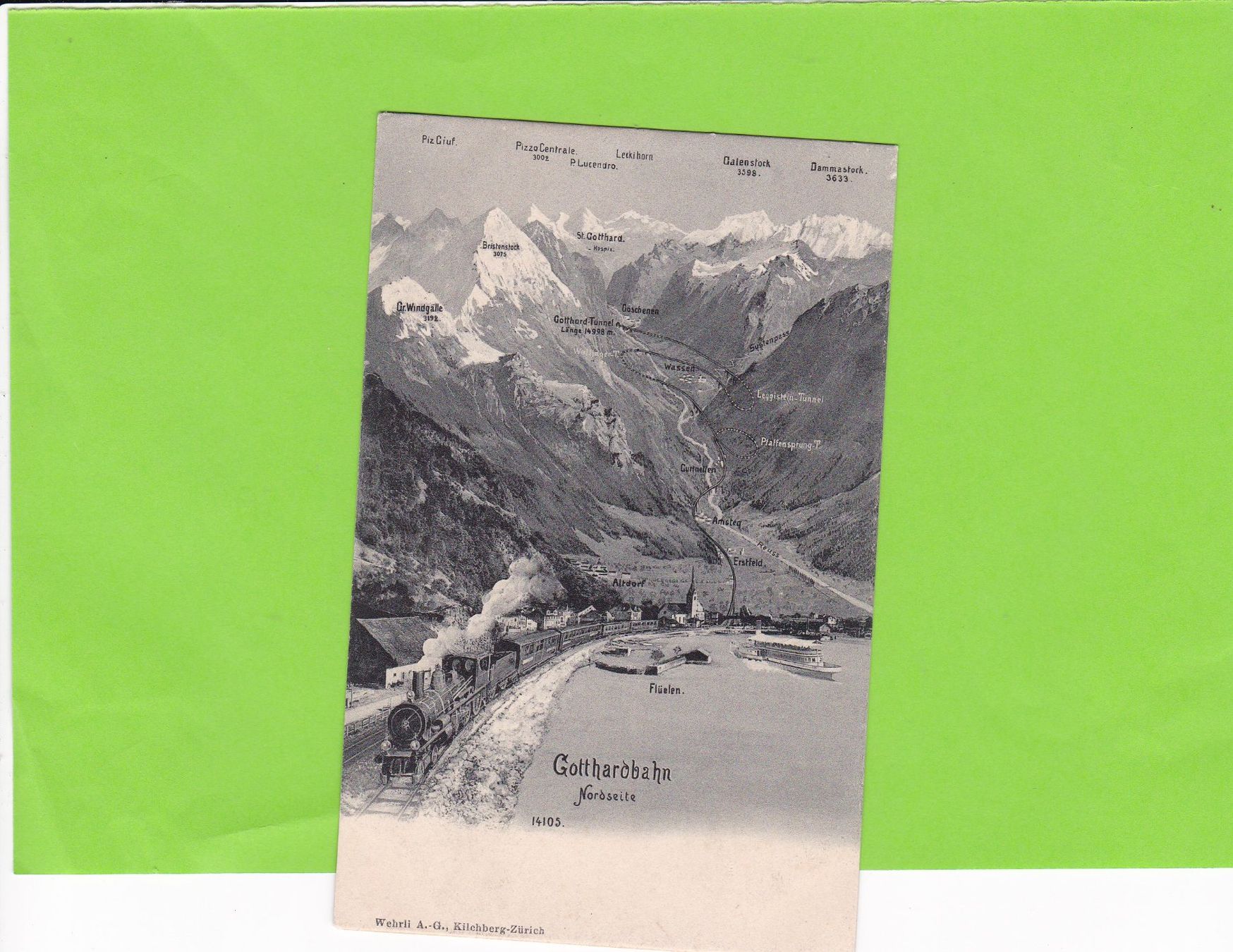 Cartoline postali: Gotthardbahn-Nordseite – Usato da St. Peterzell venduto da neckertal