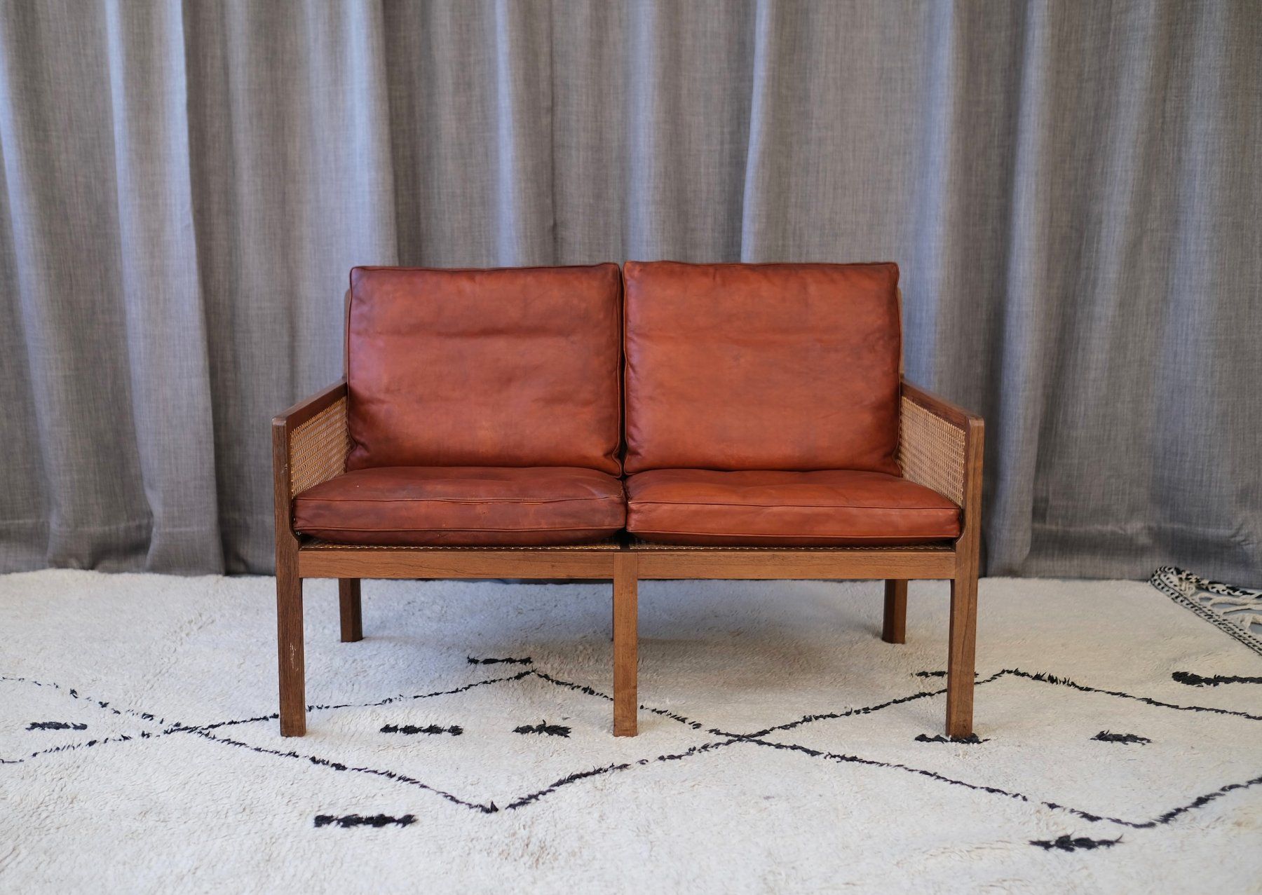 Sofas: Original Sofa by Bernt Petersen, Palisander & Cane 1964 – Gebraucht aus Bern von Zmodern_VIN 1
