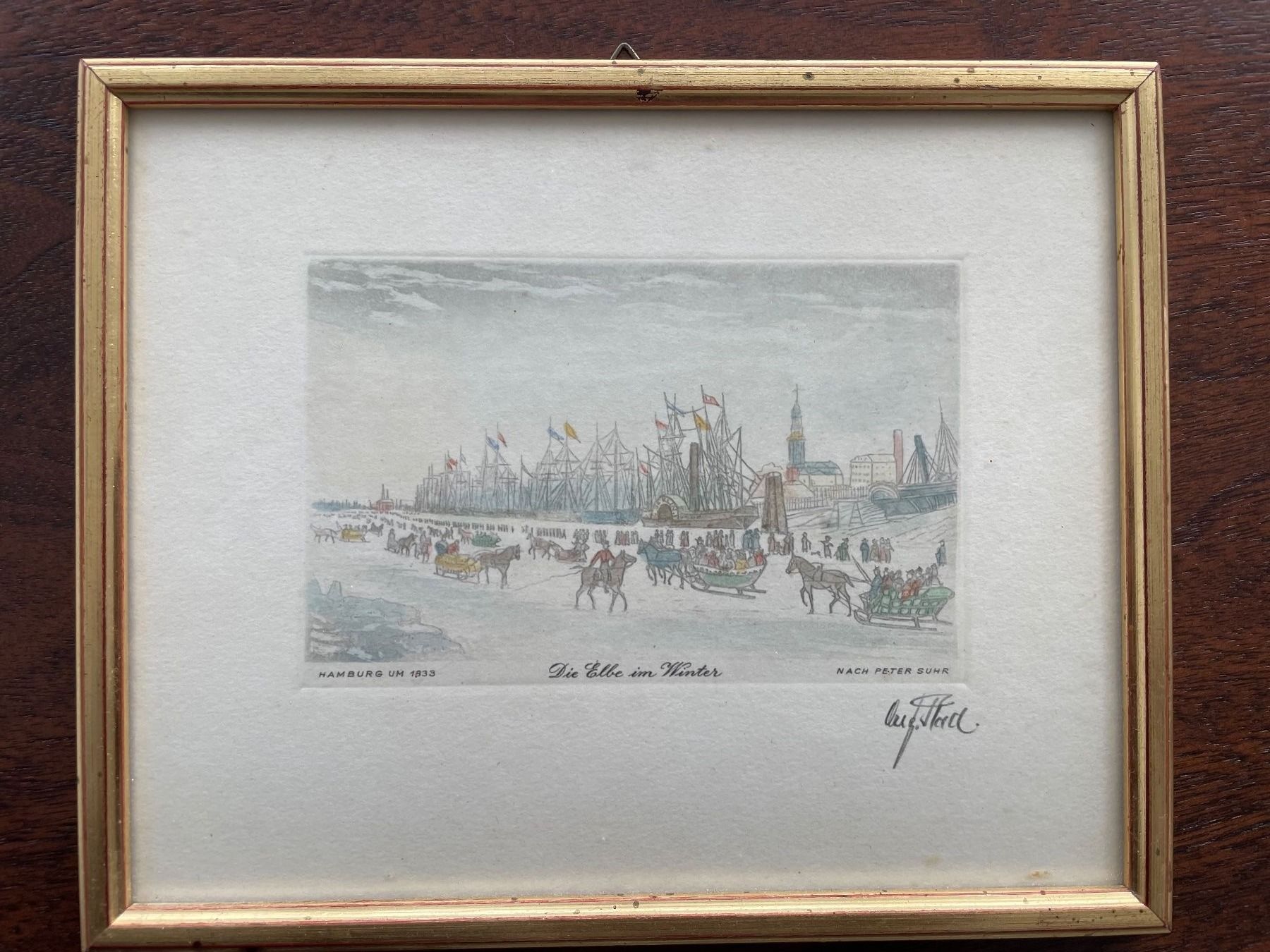 Stiche: Stich Die Elbe im Winter 1833 – Gebraucht aus Huttwil von heinzdaniel63 1