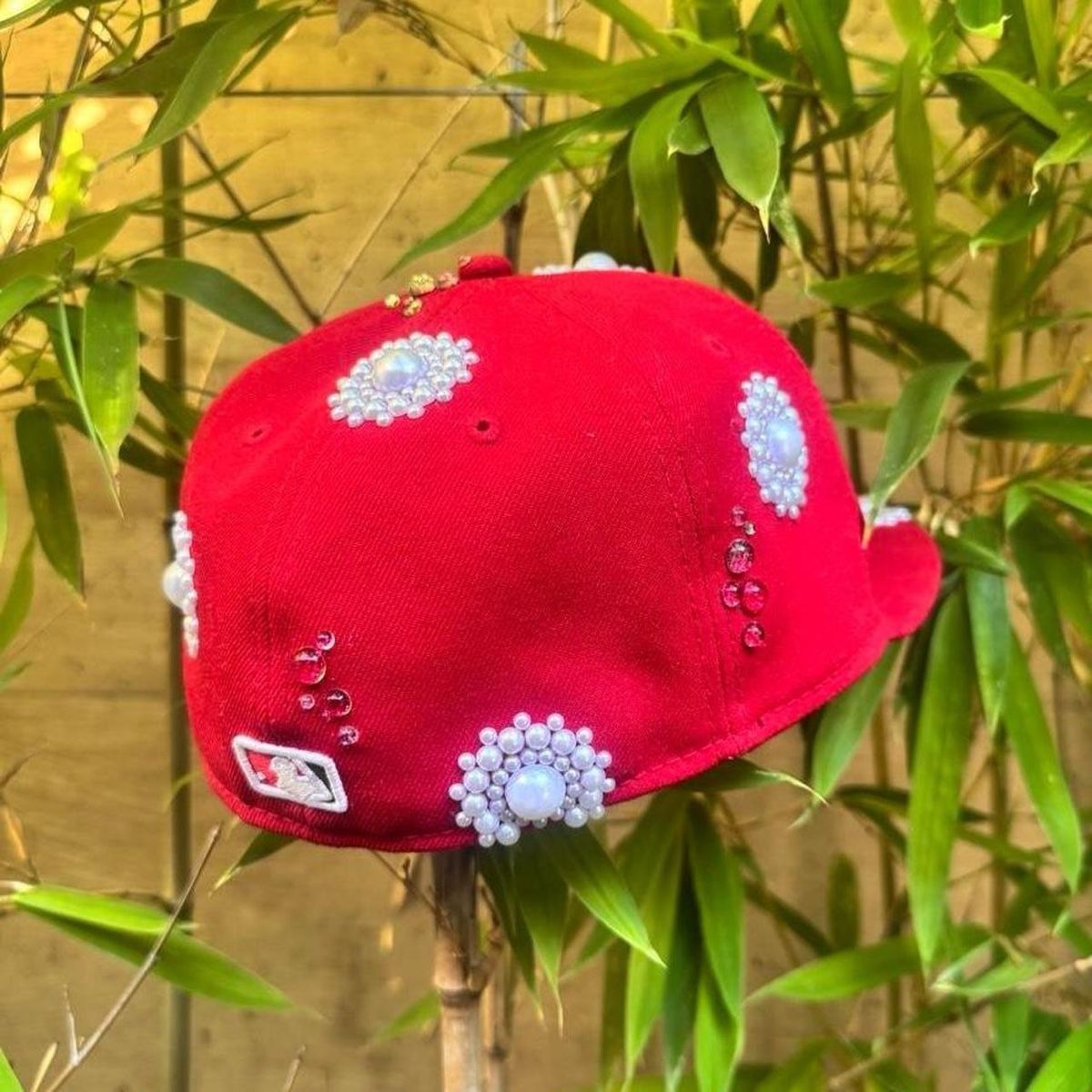 New Era Chapeaux, bonnets & casquettes: Custom Washington Nationals Red Rhinestone Fitted Cap – Neuf (Voir description) à Caviano par reselleo21 6