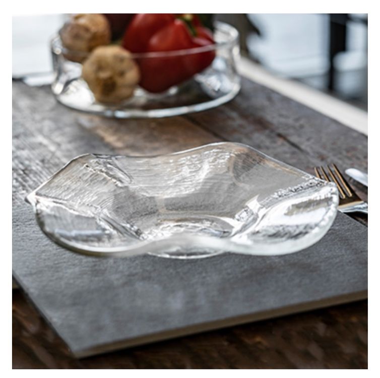 6x XL Glasteller 33 Cm Mit Silberrand – Transparent, Für Hochzeiten, Partys & Feiern
