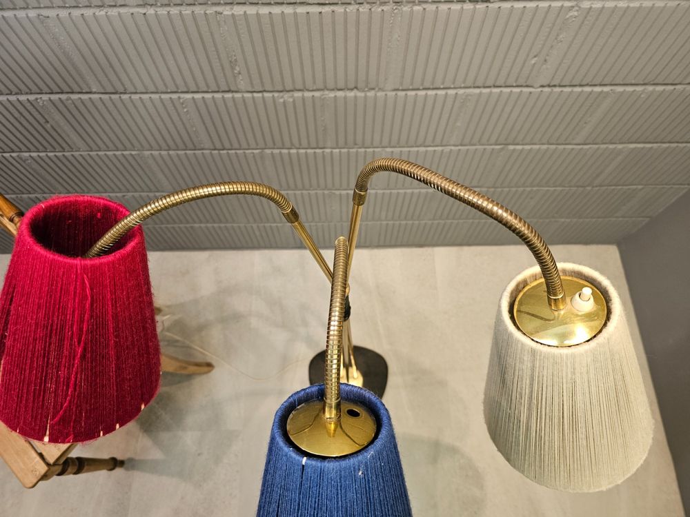 Mid Century Stehleuchte 3-Lampen Schwanenhals Lampe defekt | Kaufen auf ...
