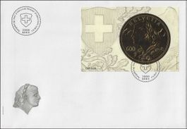 2013 Sonderblock Goldvreneli FDC illust. ohne Adresse (E6)