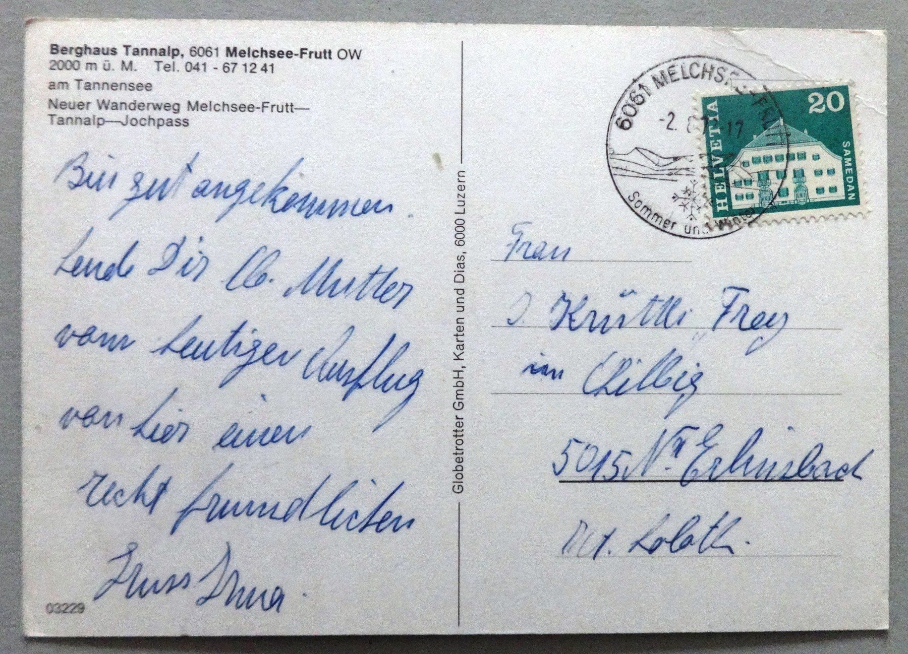 Cartoline postali: Berghaus Tannalp, Melchsee-Frutt – Difettoso da Fétigny venduto da Billy2miny 1